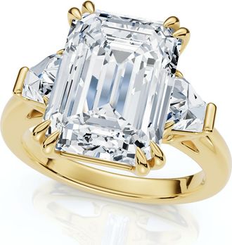 Pompeii3 Certified 4.40Ct Emerald Diamond Engagement Ring 14k Gold or Platinum Lab Grown