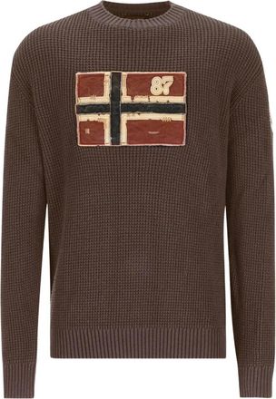 Napapijri Archive Knit - Heren - Ronde hals truien - Bruin - S - Truien & Vesten
