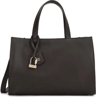 Kazar Geometric Leather Bag - Dames - Shoppers - Bruin - ONE Size - Leer - Tassen