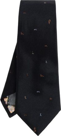 Paul Smith Accessoires, Heren, Blauw, ONE Size, Zijden Das
