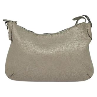 Fendi Pre-owned Selleria Schoudertas - Dames - Pre-owned - Grijs - Maat: ONE Size Leer