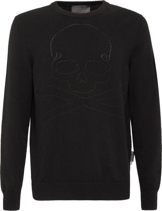 Philipp Plein Cashmere Pullover Round Neck LS Skull and Plein