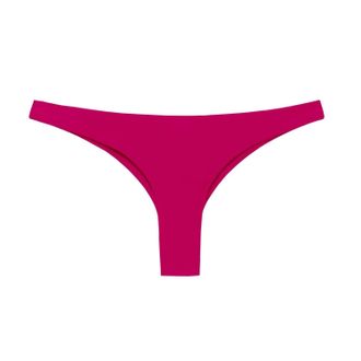 JADE Swim Womens Expose Thong Bottom In Fucshia Sheen
