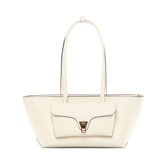 Coccinelle Tassen, Dames, Beige, ONE Size, Leer, Handtas Grained Pearl