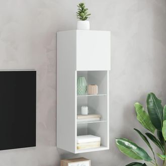 vidaXL Vidaxl - Mueble Para Tv Con Luces Led Blanco 30,5x30x90 Cm