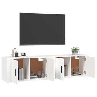 Berkfield Home Classic Wall-mounted TV Cabinets 2 pcs White 80x34.5x40 cm