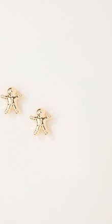 Fat Face FatFace Gingerbread Studs in Gold Tone