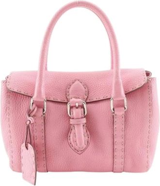 Fendi Pre-owned Handbags, female, Pink, Size: ONE SIZE Pre-owned Selleria Handbag