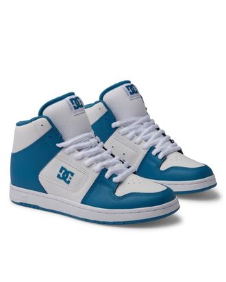 DC Sneaker DC SHOES Manteca 4 Hi, Damen, Gr. 5,5(36,5), blau (blau, wei&szlig;), Obermaterial:Obermaterial: Leder (Kuh) / Futter: Textil / Aussensohle: Gummi;,