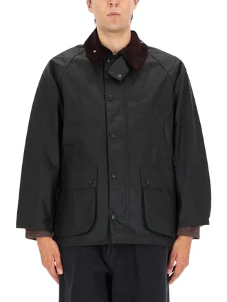 Barbour Black Solid Shirt Collar Jacket