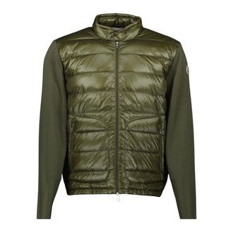 Moncler Winter Jackets, male, Green, Size: M Green Quilted Bicolor Jacket