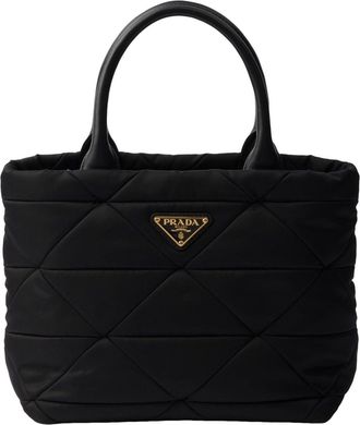 Prada (WMNS) PRADA SS26 Small Padded Re-Nylon Tote Black 1BG373-RDJN-F0632