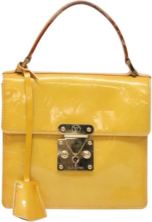Louis Vuitton Spring Street Handbag Monogram Vernis Yellow Patent_Leather Bag (Pre-Owned)