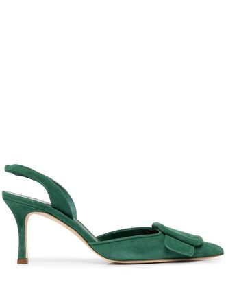 Manolo Blahnik Maysale slingback pumps - Groen
