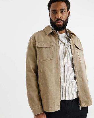 Jacamo Cotton Twill Zip Harrington