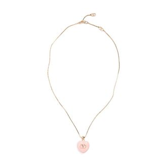 Valentino Garavani Coeur Royal Necklace - female - Valentino Garavani - Necklaces - Pink - ONE SIZE - Accessories