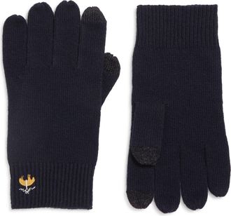Brooks Brothers Wool Blend Rib Knit Gloves in Navy at Nordstrom Rack