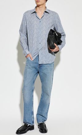 Paul Smith Shirt With Floral Motif, Mens, Blue