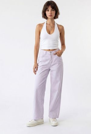 Mixray Hoge Taille Wijde Denim Jeans
