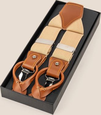 Oswin Hyde Mens Sand Combination Braces - Size: 51/54/55/56/47/48/49/50/52/53/42/43/35/44/45/46/36/37/38/39/41/40/24/30/31/32/34/33/25/28/26/27/29