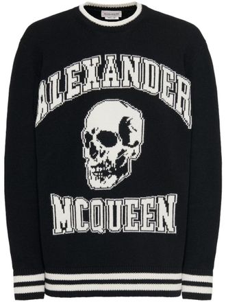 Alexander McQueen Black Crew Neck Sweater