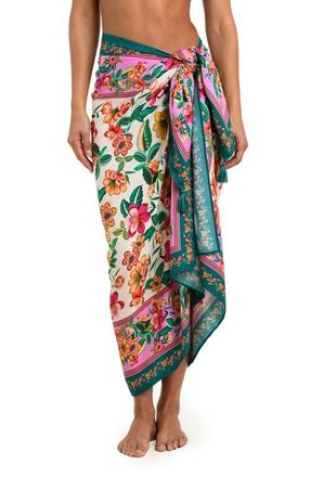 Sunshine 79 Zen Garden Cover-Up Pareo in Blue/Green Multi at Nordstrom