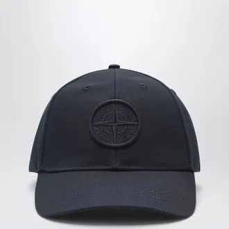 Stone Island Cappello da baseball blu navy con logo
