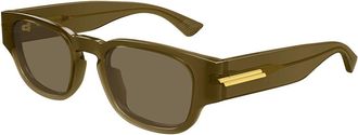Bottega Veneta BV1460S 004 Mens Sunglasses Green Size 51