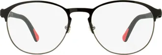 Moncler ML5192 Oval Metal Frame Eyeglasses - Black