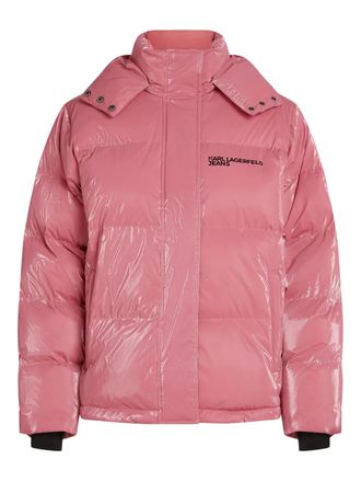 Karl Lagerfeld Piumino con finitura perlata - Rosa