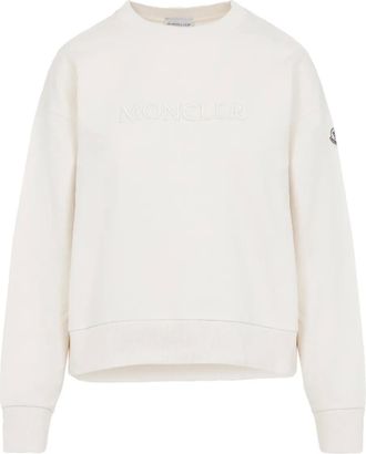 Moncler Felpa con logo ricamato - Toni neutri
