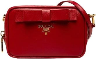 Prada Pre-owned Vintage Crossbody Bag - Dames - Vintage Schoudertas - Rood - ONE Size - Leer - Vintage