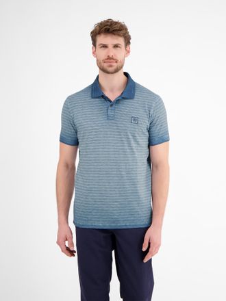 Lerros Poloshirt LERROS, Herren, Gr. XXL, blau (crispy blau), Obermaterial: 100% Baumwolle, gestreift, regular fit taillenbedeckt, Shirts Poloshirt, mit Logo
