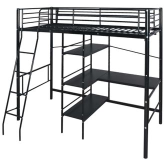 vidaXL Cama Con Colch&oacute;n Negro 200 X 90 Cm Metal Vidaxl