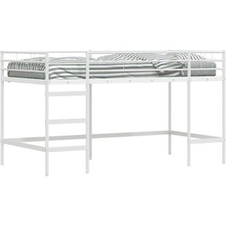 vidaXL KidsLoft Bed Frame White 99.5 x 200 cm Steel vidaXL