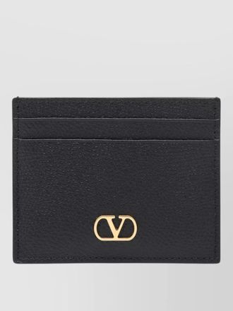Valentino Garavani vlogo signature credit card holder texture