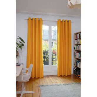 MOONDREAM Cortina t&eacute;rmica ollaos amarillo MC215 130x250