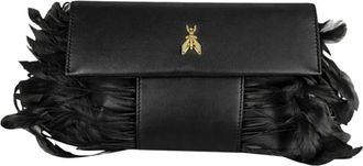 Patrizia Pepe Leren Clutch Tas - Dames - Clutches - Zwart - ONE Size - Leer - Tassen
