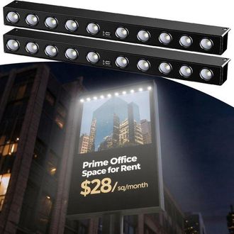 OEM Paquete De 2 Luces Solares Para Exteriores, Aplique De Pared, Carga Autom&aacute;tica Y Encendido/apagado, Para Letreros Publicitarios Y Cercas, 10 Led
