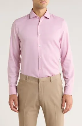 Perry Ellis King Slim Fit Micro Dot Shirt in Faded Rose at Nordstrom Rack, Size 15 - 32/33