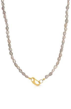 Kozakh Classy Cultured Pearl Necklace in Gold at Nordstrom