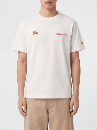 Burberry T-shirt in cotone con stampa grafica e logo a contrasto