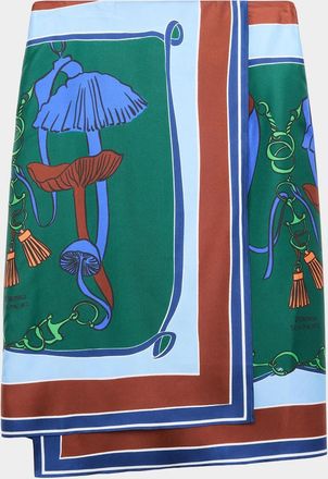 Dorothee Schumacher Cosmic Funghi Silk Twill Midi Skirt