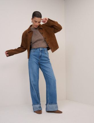 Nobody's Child Blue High Rise Islington Turn Up Jeans