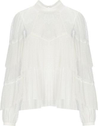 Twin-Set BLUSA PLISS&Eacute; BIANCA TWINSET