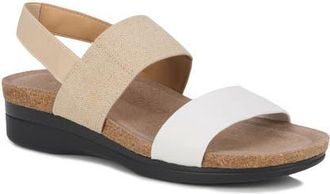 Drew Maeve Slingback Sandal in Natural/white Combo at Nordstrom, Size 8.5