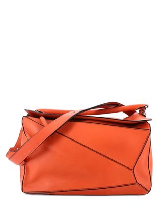 Loewe Puzzle Bag Leather Large satchel - Orange