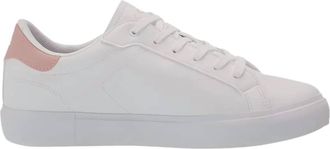Lacoste Womens Powercourt 0721 1 Suc Shoe In White/light Pink