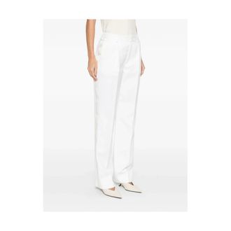 Victoria Beckham Dames, Broeken, Wit, Maat: 3XS