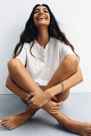Maeve Corey Cotton Boxy Tee